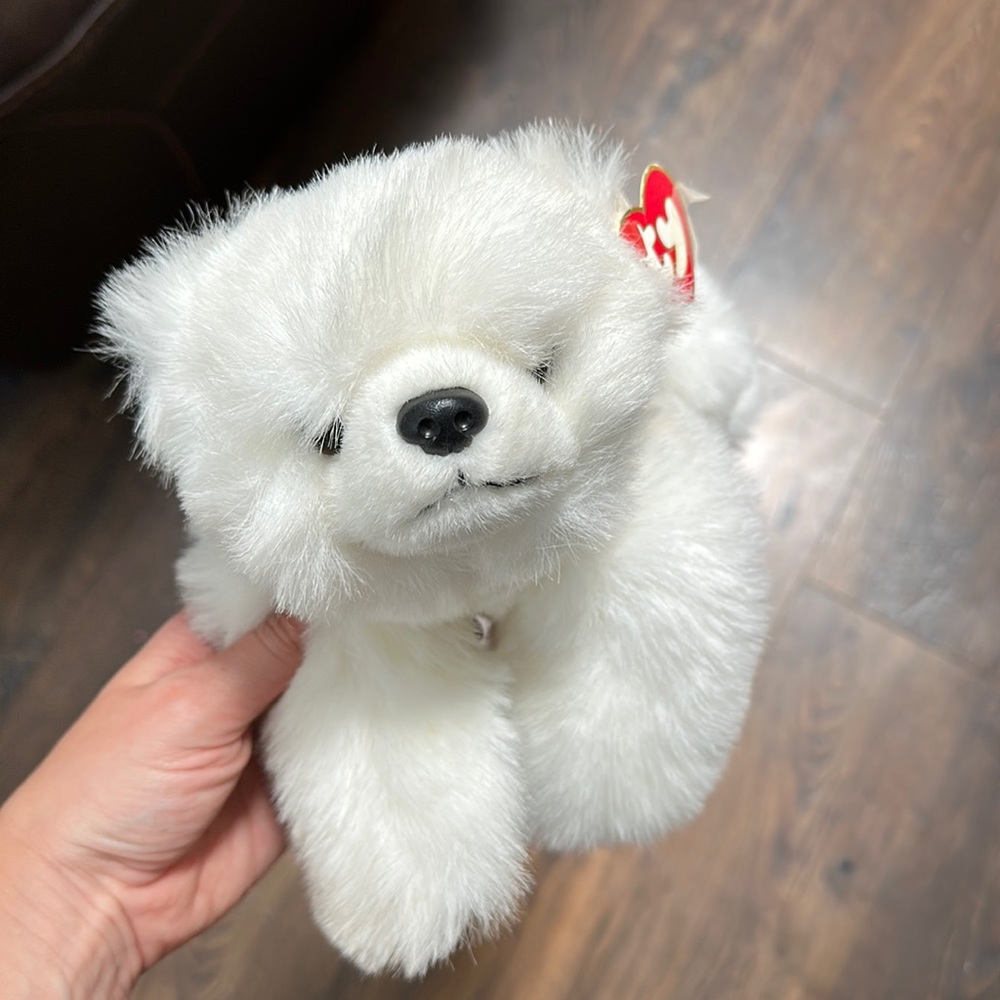 TY Baby Paws white plush, tag attached